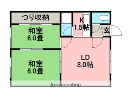 北海道札幌市手稲区手稲本町三条１丁目(賃貸アパート2LDK・2階・39.60㎡)の写真 その2