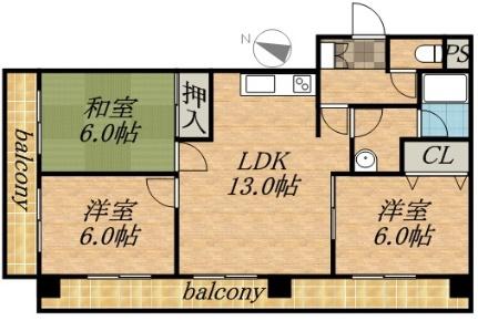 北1条ビル 702｜北海道札幌市中央区北一条西１９丁目(賃貸マンション3LDK・7階・64.25㎡)の写真 その2