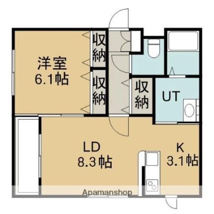 北海道札幌市手稲区手稲本町二条５丁目(賃貸マンション1LDK・1階・38.92㎡)の写真 その2