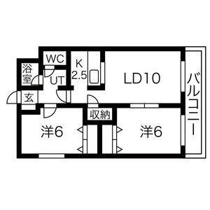 マジェスティック手稲 202｜北海道札幌市手稲区手稲本町二条４丁目(賃貸マンション2LDK・2階・55.65㎡)の写真 その2