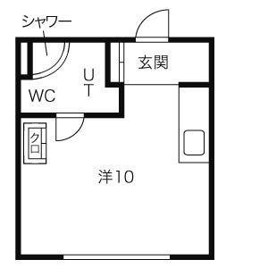 ルフォートＫ・Ｉ 210｜北海道札幌市手稲区前田六条１６丁目(賃貸マンション1R・2階・23.40㎡)の写真 その2