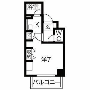 アブニール桑園 0301｜北海道札幌市中央区北八条西１５丁目(賃貸マンション1R・3階・21.80㎡)の写真 その2