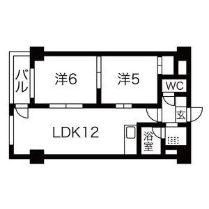琴似2・7ビル 402｜北海道札幌市西区琴似二条７丁目(賃貸マンション2LDK・4階・47.85㎡)の写真 その2