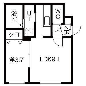 Ｂｏｎｎｅ　Ｊｏｕｒｎｅｅ 101｜北海道札幌市中央区南十二条西１０丁目(賃貸マンション1LDK・1階・30.18㎡)の写真 その2