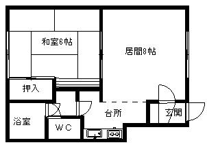 野口マンション 206 ｜ 北海道札幌市西区山の手二条４丁目（賃貸アパート1LDK・2階・35.64㎡） その2