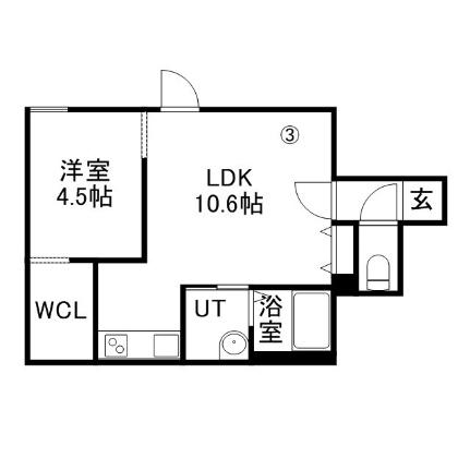 Ｏａｋ行啓（オーク） 403｜北海道札幌市中央区南十四条西７丁目(賃貸マンション1LDK・4階・36.65㎡)の写真 その2