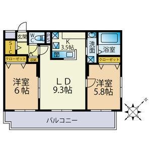 アトラス手稲 410｜北海道札幌市手稲区前田十条１０丁目(賃貸マンション2LDK・4階・54.00㎡)の写真 その2