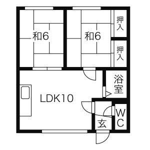 ＮＯＯＮ西野II（旧グリーンピア桜） 205｜北海道札幌市西区西野三条４丁目(賃貸アパート2LDK・2階・46.37㎡)の写真 その2