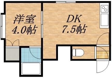 サンモール南8条 303｜北海道札幌市中央区南八条西９丁目(賃貸アパート1DK・3階・22.68㎡)の写真 その2