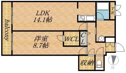 ビッグパレス南5条 709｜北海道札幌市中央区南五条西８丁目(賃貸マンション1LDK・7階・57.28㎡)の写真 その2