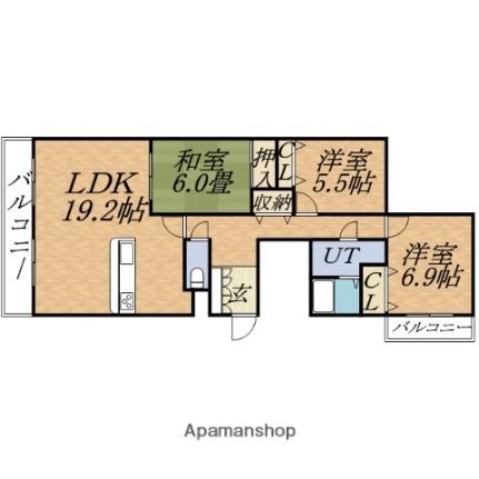 パシフィック近代美術館前 501｜北海道札幌市中央区北一条西１７丁目(賃貸マンション3LDK・5階・82.80㎡)の写真 その2