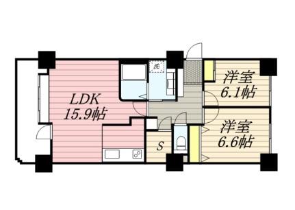 オリエンタルコート大友 1107｜北海道札幌市中央区南四条東４丁目(賃貸マンション2LDK・11階・65.90㎡)の写真 その2