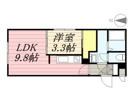 Ｃｉｅｎａ 101｜北海道札幌市中央区南十二条西９丁目(賃貸マンション1LDK・1階・32.57㎡)の写真 その2