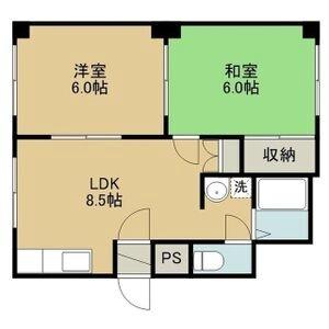 ローヤルハイツ元町 201｜北海道札幌市東区北二十七条東１７丁目(賃貸アパート2LDK・2階・42.34㎡)の写真 その2