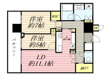 ＯＮＥ札幌ステーションタワー 2705｜北海道札幌市北区北八条西１丁目(賃貸マンション2LDK・27階・69.29㎡)の写真 その2