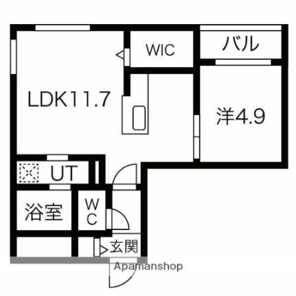 ブランシャールＮＡＫＡＪＩＭＡ　ＰＡＲＫ　ＦＲＯＮＴ 206｜北海道札幌市中央区南九条西７丁目(賃貸マンション1LDK・2階・38.95㎡)の写真 その2