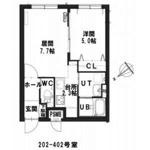 仮）グランメール　東札幌4ー2 302｜北海道札幌市白石区東札幌四条２丁目(賃貸マンション1LDK・3階・37.10㎡)の写真 その2