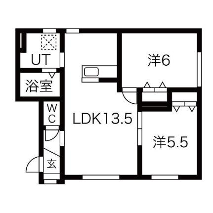 エクセル本町 202｜北海道札幌市東区本町二条３丁目(賃貸アパート2LDK・2階・53.19㎡)の写真 その2