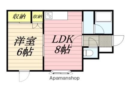 シャルスI 201｜北海道札幌市白石区平和通６丁目北(賃貸アパート1LDK・3階・32.90㎡)の写真 その2