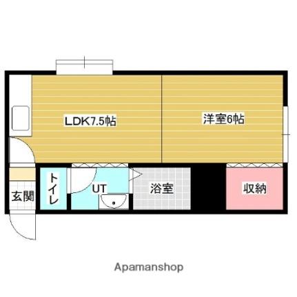 サンホームマンションII ｜北海道岩見沢市六条西３丁目(賃貸アパート1DK・3階・33.00㎡)の写真 その2