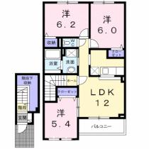 ｗｅｓｔ　ｃｏｕｒｔ 202 ｜ 北海道岩見沢市南町九条５丁目（賃貸アパート3LDK・2階・69.15㎡） その2