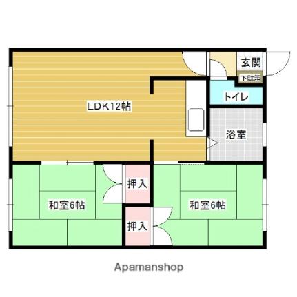 土田マンション ｜北海道岩見沢市八条西１８丁目(賃貸アパート2LDK・1階・54.25㎡)の写真 その2