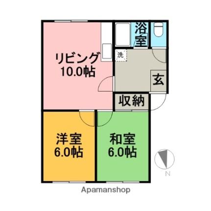 東栄コーポ ｜北海道滝川市東町６丁目(賃貸アパート2DK・3階・47.92㎡)の写真 その2