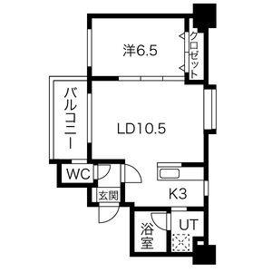 ノヴァ大通 903 ｜ 北海道札幌市中央区大通西１５丁目（賃貸マンション1LDK・9階・43.83㎡） その2