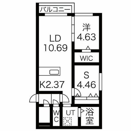 シティレジデンス南9条 301｜北海道札幌市中央区南九条西１５丁目(賃貸マンション1SLDK・3階・52.35㎡)の写真 その2