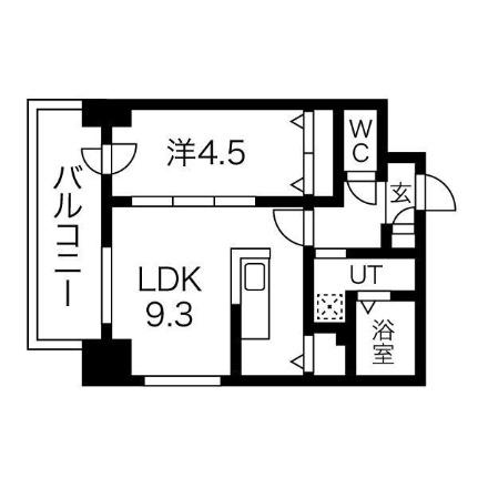 プライマル札幌桑園（旧サムティ桑園レジデンス） 603｜北海道札幌市中央区北五条西１５丁目(賃貸マンション1LDK・6階・34.31㎡)の写真 その2