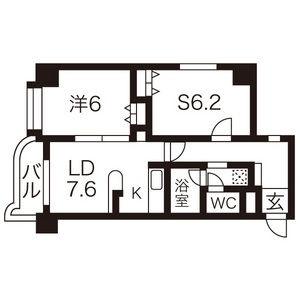 ダイアパレス北10条 105｜北海道札幌市東区北十条東６丁目(賃貸マンション2LDK・1階・46.70㎡)の写真 その2