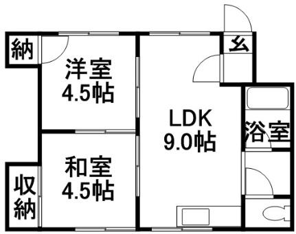 北海道札幌市東区北二十二条東１３丁目(賃貸アパート2LDK・2階・37.90㎡)の写真 その2