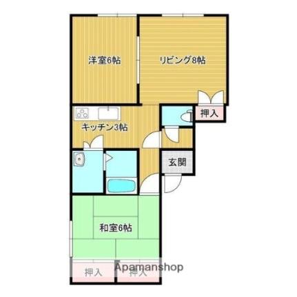 北海道札幌市東区北丘珠二条４丁目(賃貸アパート2LDK・2階・53.80㎡)の写真 その2