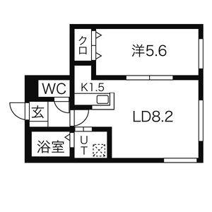 リージェントＮ札幌 105｜北海道札幌市東区北八条東１丁目(賃貸マンション1LDK・1階・33.90㎡)の写真 その2