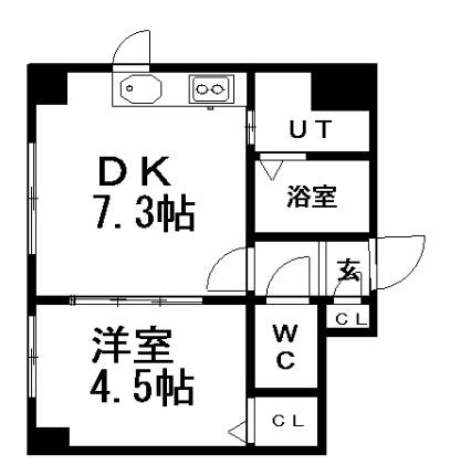 プライムアーバン大通公園I 205 ｜ 北海道札幌市中央区南一条西９丁目（賃貸マンション1DK・2階・28.94㎡） その2