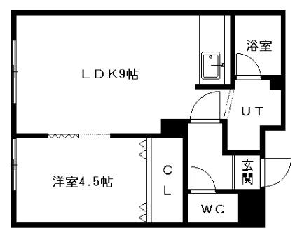 ＣＥＮＴＲＡＬ6 205 ｜ 北海道札幌市中央区北六条西１１丁目（賃貸マンション1LDK・2階・34.00㎡） その2