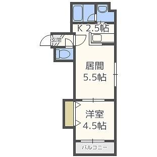 ル・エストV 601｜北海道札幌市中央区北一条西８丁目(賃貸マンション1LDK・6階・28.00㎡)の写真 その2