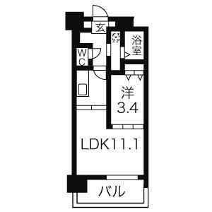 イリオス中島公園 303 ｜ 北海道札幌市中央区南十四条西１丁目（賃貸マンション1LDK・3階・35.26㎡） その2