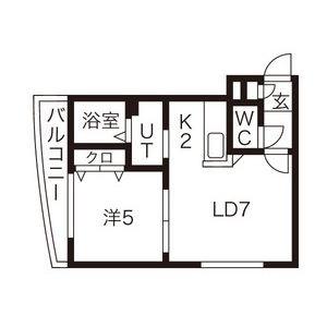 フロンティア円山 303｜北海道札幌市中央区南四条西２１丁目(賃貸マンション1DK・3階・28.85㎡)の写真 その2