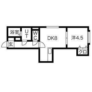 エヴァンス四番館 201｜北海道札幌市西区発寒三条３丁目(賃貸アパート1DK・3階・31.35㎡)の写真 その2