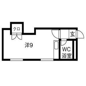 ケンタクコーポ南13条 308｜北海道札幌市中央区南十三条西８丁目(賃貸マンション1R・3階・19.80㎡)の写真 その2