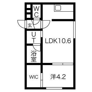 Ｇａｌｌｅｙーｌａ　Ｓｏｕｅｎ 305｜北海道札幌市中央区北六条西１２丁目(賃貸マンション1LDK・3階・34.77㎡)の写真 その2