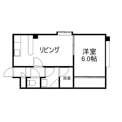 ダイコービル 203｜北海道札幌市中央区北一条西１９丁目(賃貸マンション1LDK・2階・35.23㎡)の写真 その2