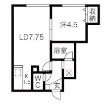 サザンウィンズＩＩ 101 ｜ 北海道札幌市中央区南八条西７丁目（賃貸アパート1DK・1階・31.88㎡） その2