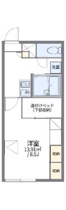 レオパレス虹の丘 207｜北海道江別市文京台(賃貸アパート1K・2階・23.18㎡)の写真 その2