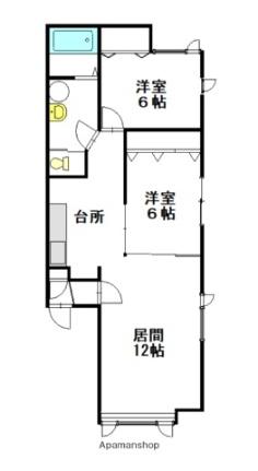 プレザン ｜北海道旭川市東七条１丁目(賃貸アパート2LDK・2階・64.98㎡)の写真 その2