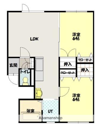 アークヒルズ ｜北海道旭川市東光一条６丁目(賃貸マンション2LDK・2階・57.68㎡)の写真 その2