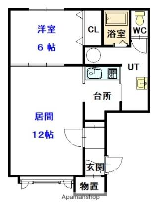 ファベリー ｜北海道旭川市緑町１７丁目(賃貸アパート1LDK・1階・49.82㎡)の写真 その2