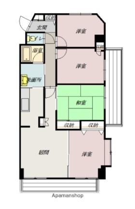 オークヒルズ2．6 508｜北海道旭川市旭町二条６丁目(賃貸マンション4LDK・5階・80.69㎡)の写真 その2