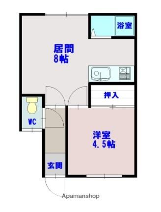 マイルーム8・5 102｜北海道旭川市神楽岡八条５丁目(賃貸アパート1LDK・1階・25.11㎡)の写真 その2